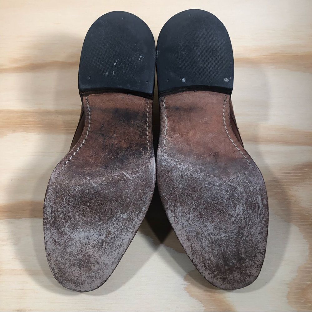 Allen Edmonds Dellwood Brown Leather Loafers  Men’s Size 9.5 C - Picture 5 of 7